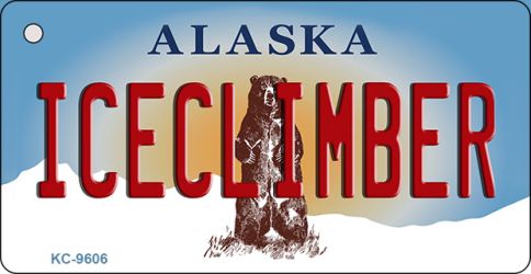 Ice Climber Alaska State Novelty Aluminum Key Chain KC-9606
