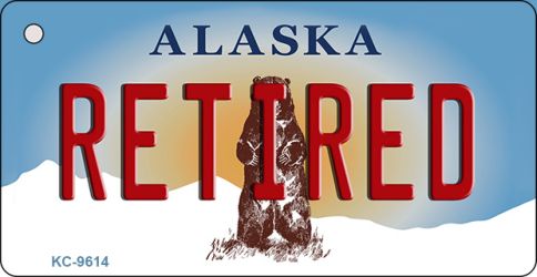 Retired Alaska State Novelty Aluminum Key Chain KC-9614