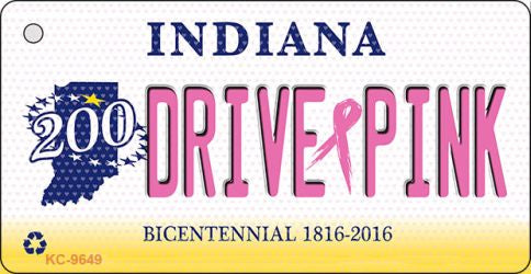 Drive Pink Indiana Novelty Aluminum Key Chain KC-9649
