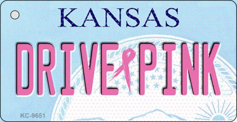 Drive Pink Kansas Novelty Aluminum Key Chain KC-9651