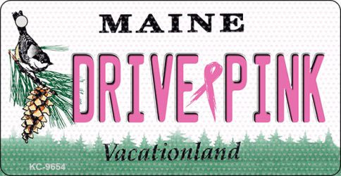Drive Pink Maine Novelty Aluminum Key Chain KC-9654