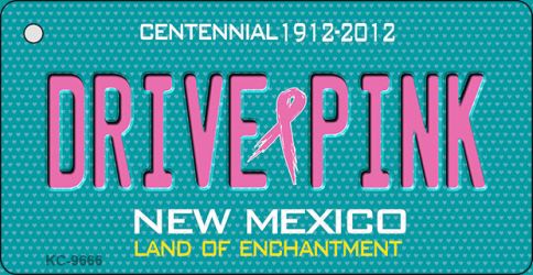 Drive Pink New Mexico Novelty Aluminum Key Chain KC-9666