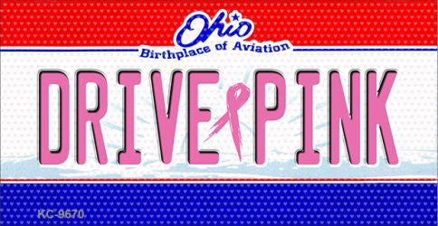 Drive Pink Ohio Novelty Aluminum Key Chain KC-9670