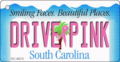 Drive Pink South Carolina Novelty Aluminum Key Chain KC-9675