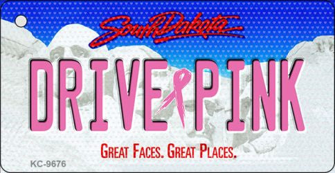 Drive Pink South Dakota Novelty Aluminum Key Chain KC-9676