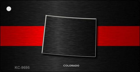 Colorado Thin Red Line Novelty Metal Key Chain KC-9695
