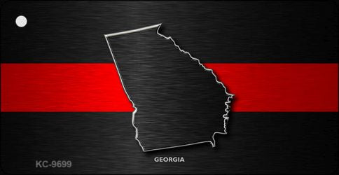 Georgia Thin Red Line Novelty Metal Key Chain KC-9699