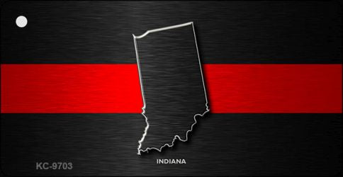 Indiana Thin Red Line Novelty Metal Key Chain KC-9703