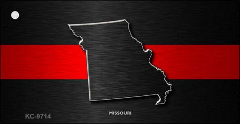 Missouri Thin Red Line Novelty Metal Key Chain KC-9714