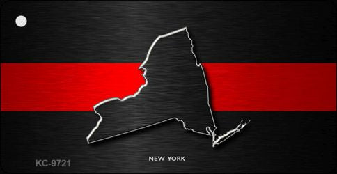 New York Thin Red Line Novelty Metal Key Chain KC-9721
