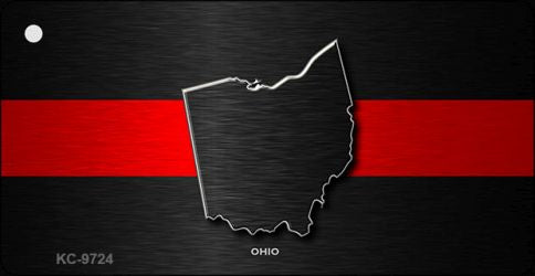 Ohio Thin Red Line Novelty Metal Key Chain KC-9724
