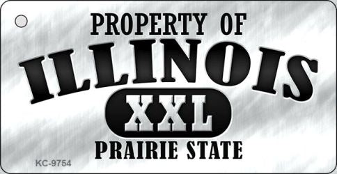 Property Of Illinois Novelty Metal Key Chain KC-9754