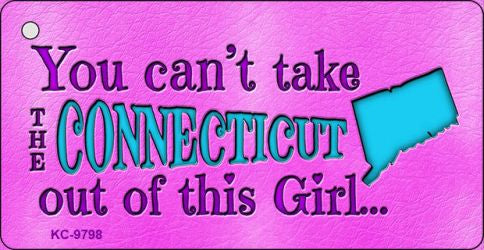 Connecticut Girl Novelty Metal Key Chain KC-9798