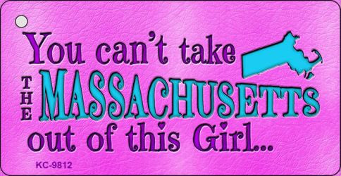 Massachusetts Girl Novelty Metal Key Chain KC-9812