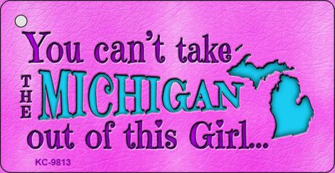 Michigan Girl Novelty Metal Key Chain KC-9813