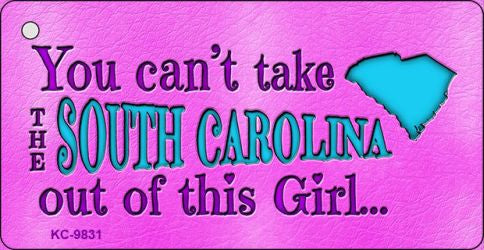 South Carolina Girl Novelty Metal Key Chain KC-9831