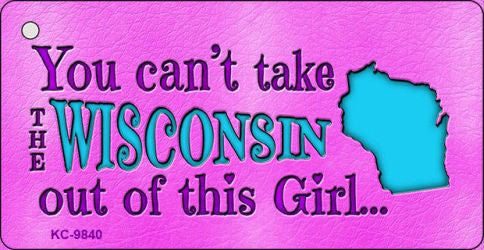 Wisconsin Girl Novelty Metal Key Chain KC-9840