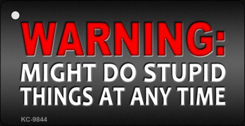 Might Do Stupid Things Novelty Metal Key Chain KC-9844