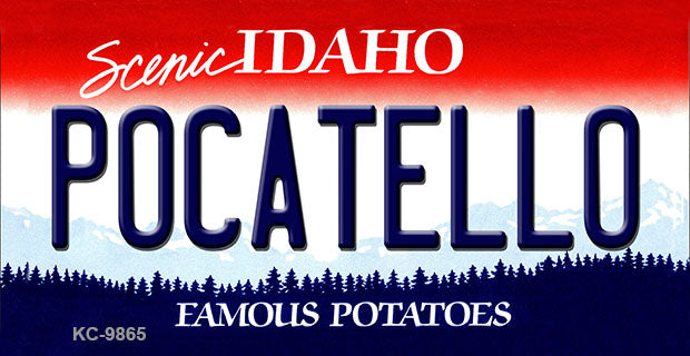 Pocatello Idaho State Metal Novelty Aluminum Key Chain KC-9865