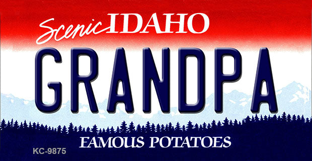 Grandpa Idaho State Metal Novelty Aluminum Key Chain KC-9875