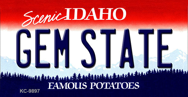 Gem State Idaho State Metal Novelty Aluminum Key Chain KC-9897