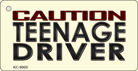 Caution Teenage Driver Novelty Metal Key Chain KC-9900