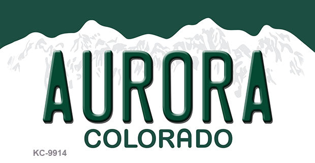 Aurora Colorado Metal Novelty Aluminum Key Chain KC-9914