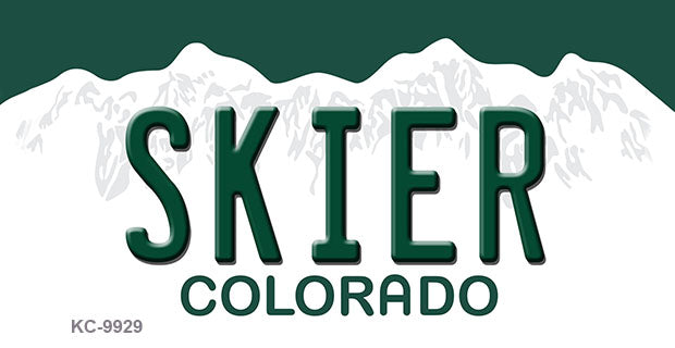 Skier Colorado Metal Novelty Aluminum Key Chain KC-9929