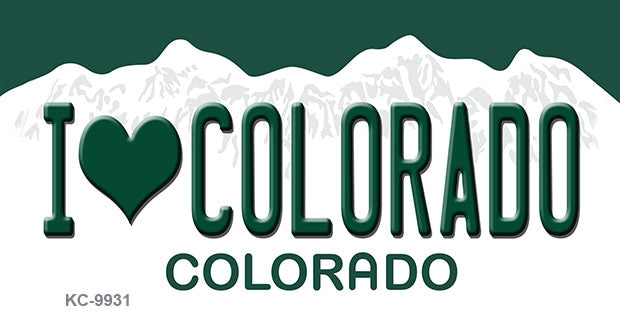 I Love Colorado Colorado Metal Novelty Aluminum Key Chain KC-9931