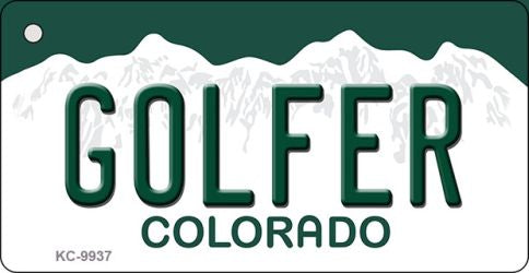 Golfer Colorado Metal Novelty Aluminum Key Chain KC-9937
