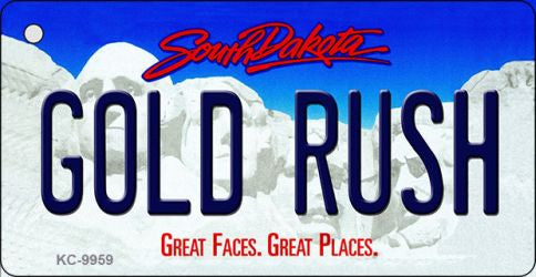 Gold Rush South Dakota Metal Novelty Aluminum Key Chain KC-9959