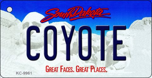 Coyote South Dakota Metal Novelty Aluminum Key Chain KC-9961