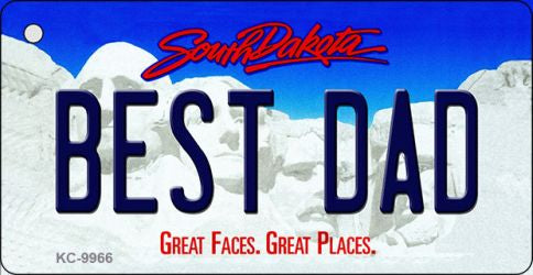 Best Dad South Dakota Metal Novelty Aluminum Key Chain KC-9966