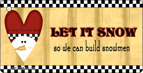 Let It Snow Novelty Aluminum Key Chain KC-XMAS-16