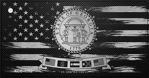 Georgia Carbon Fiber Effect Novelty Metal Key Chain KCC-1102