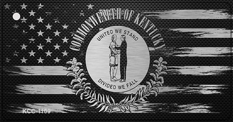 Kentucky Carbon Fiber Effect Novelty Metal Key Chain KCC-1109