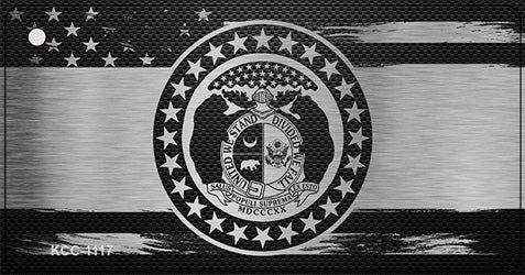 Missouri Carbon Fiber Effect Novelty Metal Key Chain KCC-1117