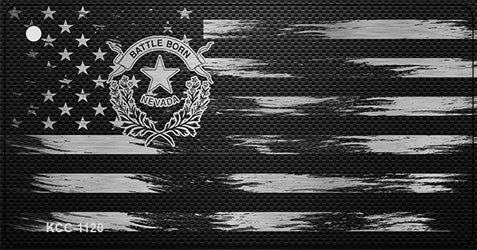 Nevada Carbon Fiber Effect Novelty Metal Key Chain KCC-1120