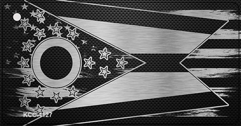 Ohio Carbon Fiber Effect Novelty Metal Key Chain KCC-1127