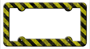 Caution Novelty Metal License Plate Frame LPF-035