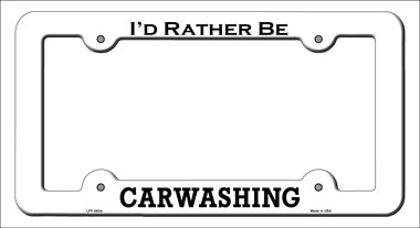 Carwashing Novelty Metal License Plate Frame LPF-063