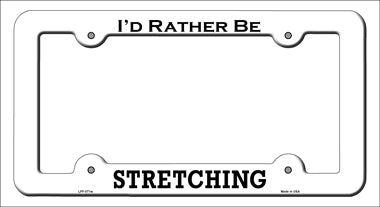 Stretching Novelty Metal License Plate Frame LPF-071