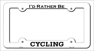 Cycling Novelty Metal License Plate Frame LPF-077