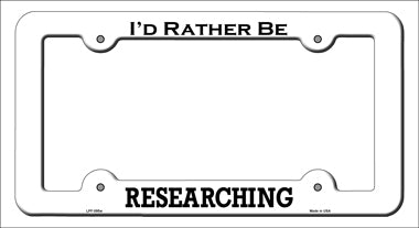 Researching Novelty Metal License Plate Frame LPF-095