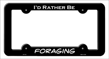 Foraging Novelty Metal License Plate Frame LPF-116