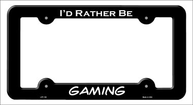 Gaming Novelty Metal License Plate Frame LPF-130