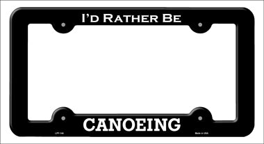 Canoeing Novelty Metal License Plate Frame LPF-144