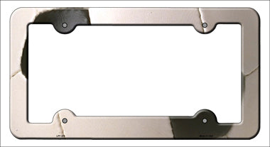 Soccerball Threads Novelty Metal License Plate Frame LPF-276