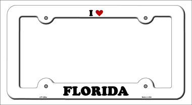 Love Florida Novelty Metal License Plate Frame LPF-286