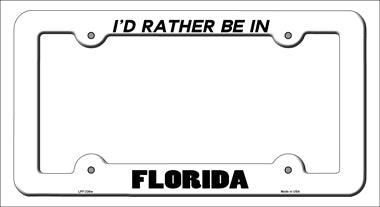Be In Florida Novelty Metal License Plate Frame LPF-336